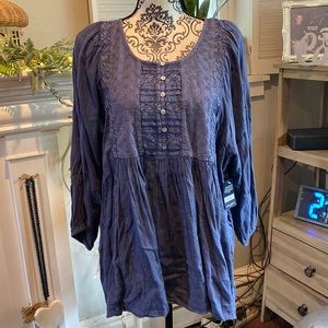 NWT lucky brand babydoll lace top Xl